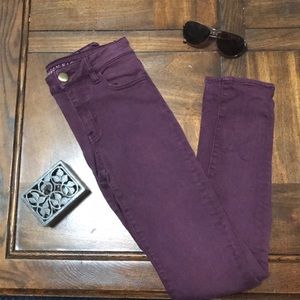 Burgundy jeggings